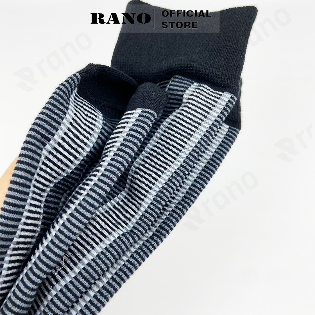 Mô tả Hộp 5 đôi tất nam công sở cổ cao dài 26cm vớ nam đi giày tây họa tiết RANO sợi cotton cao cấp cao cấp mềm mại thoáng mát - 6