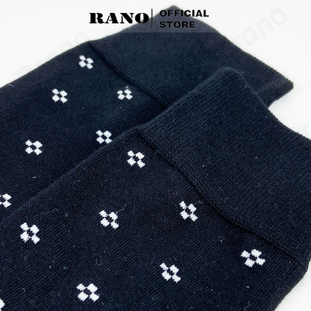 Mô tả Hộp 5 đôi tất nam công sở cổ cao dài 26cm vớ nam đi giày tây họa tiết RANO sợi cotton cao cấp cao cấp mềm mại thoáng mát - 5