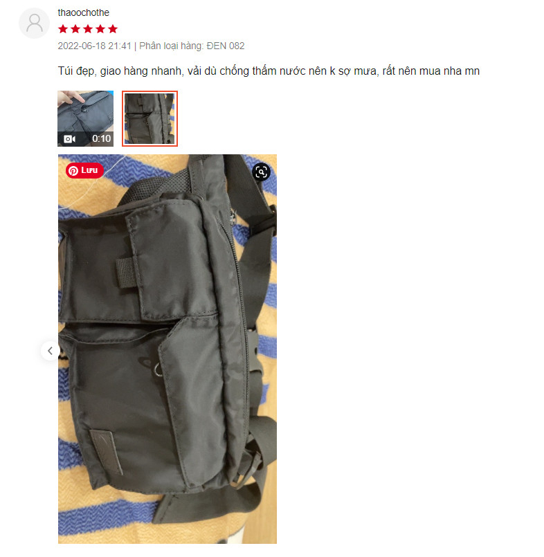Túi đeo chéo nam CHENNY CN082 góc nghiêng