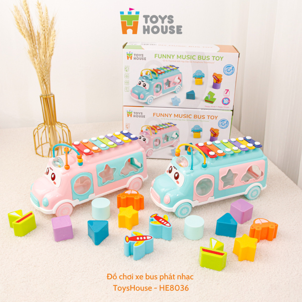 Đồ chơi ô tô thả hình khối Toyshouse HE8036