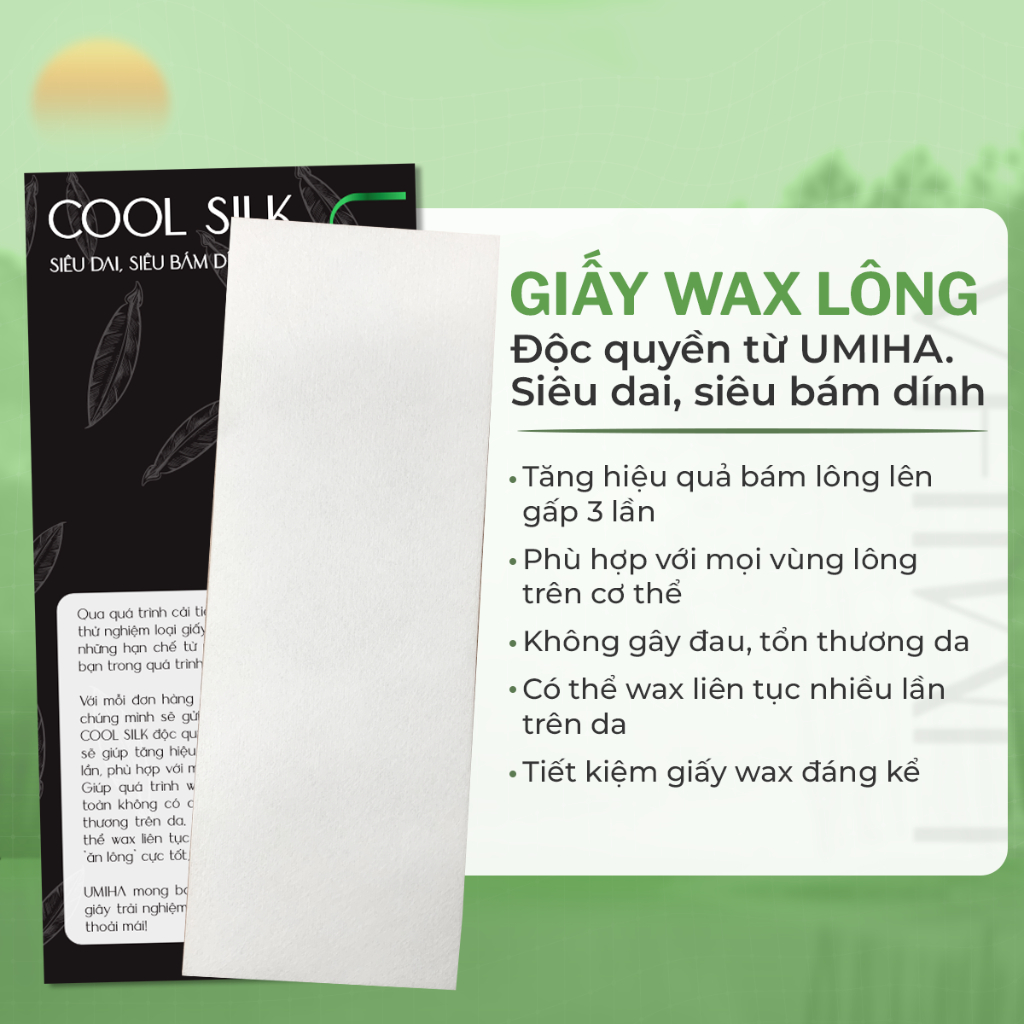 Mô tả Giấy wax lông siêu dai siêu bám dính UMIHA - Giúp wax lông hiệu quả hơn gấp 3 lần - 1