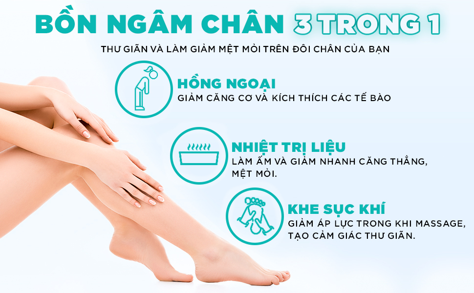Mô tả Bồn Ngâm Chân Massage Cao Cấp KINGTECH BM-400, 22 Con Lăn Kết Hợp Ngâm Nước Nóng, Đèn Hồng Ngoại, Sục Khí Thư Giãn - 3