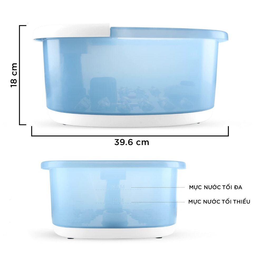 Mô tả Bồn Ngâm Chân Massage Cao Cấp KINGTECH BM-400, 22 Con Lăn Kết Hợp Ngâm Nước Nóng, Đèn Hồng Ngoại, Sục Khí Thư Giãn - 10