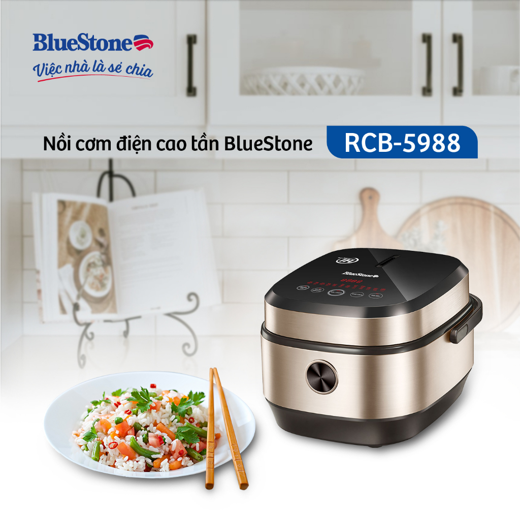Mô tả Nồi Cơm Điện Tử Cao Tần BlueStone RCB-5988 - 1.5 Lít - 1200W - 7