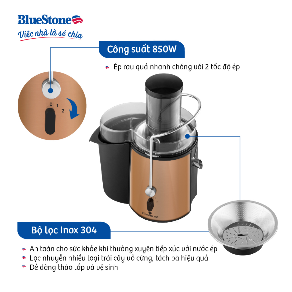 Mô tả Máy Ép Trái Cây BlueStone JEB-6545 (850W) - Bảo hành 24 tháng - Hàng Chính Hãng - 2
