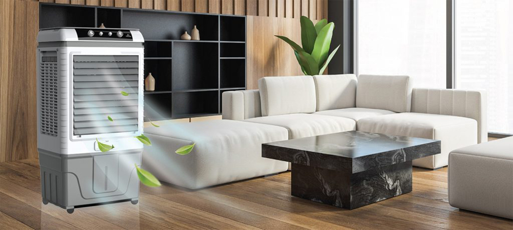 Mô tả - Máy làm mát không khí Hòa Phát HPCF1-022/HPCF1-026NB (dùng cho phòng 25m² -30m²)-Bảo hành 18 tháng - 2