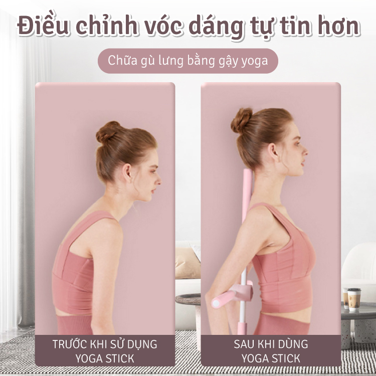 Mô tả {GREEN} -BG-Gậy Tập Lưng, Vai, Chống Gù, Gậy Tập Yoga Gậy Chống Gù Lưng Tập Yoga Bằng Thép Không Gỉ - 1