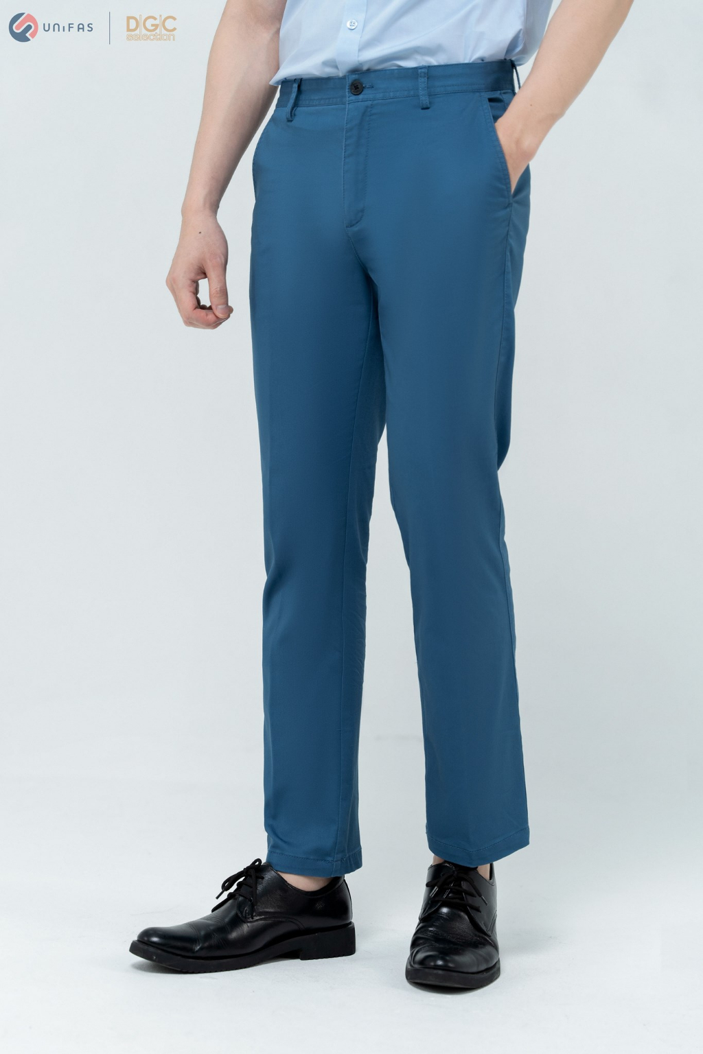 Mô tả Quần kaki nam không ly DGCs - dáng suông, đứng dáng,co giãn nhẹ - SQKBC04M - 1