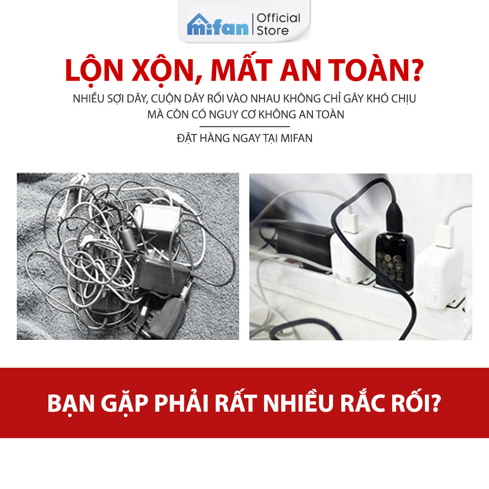 Miếng Silicone Kẹp Giữ Dây Cáp MIFAN