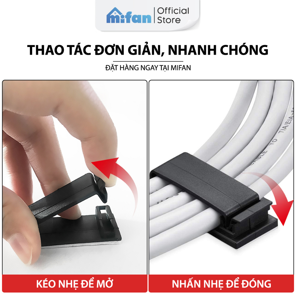 Miếng Silicone Kẹp Giữ Dây Cáp MIFAN