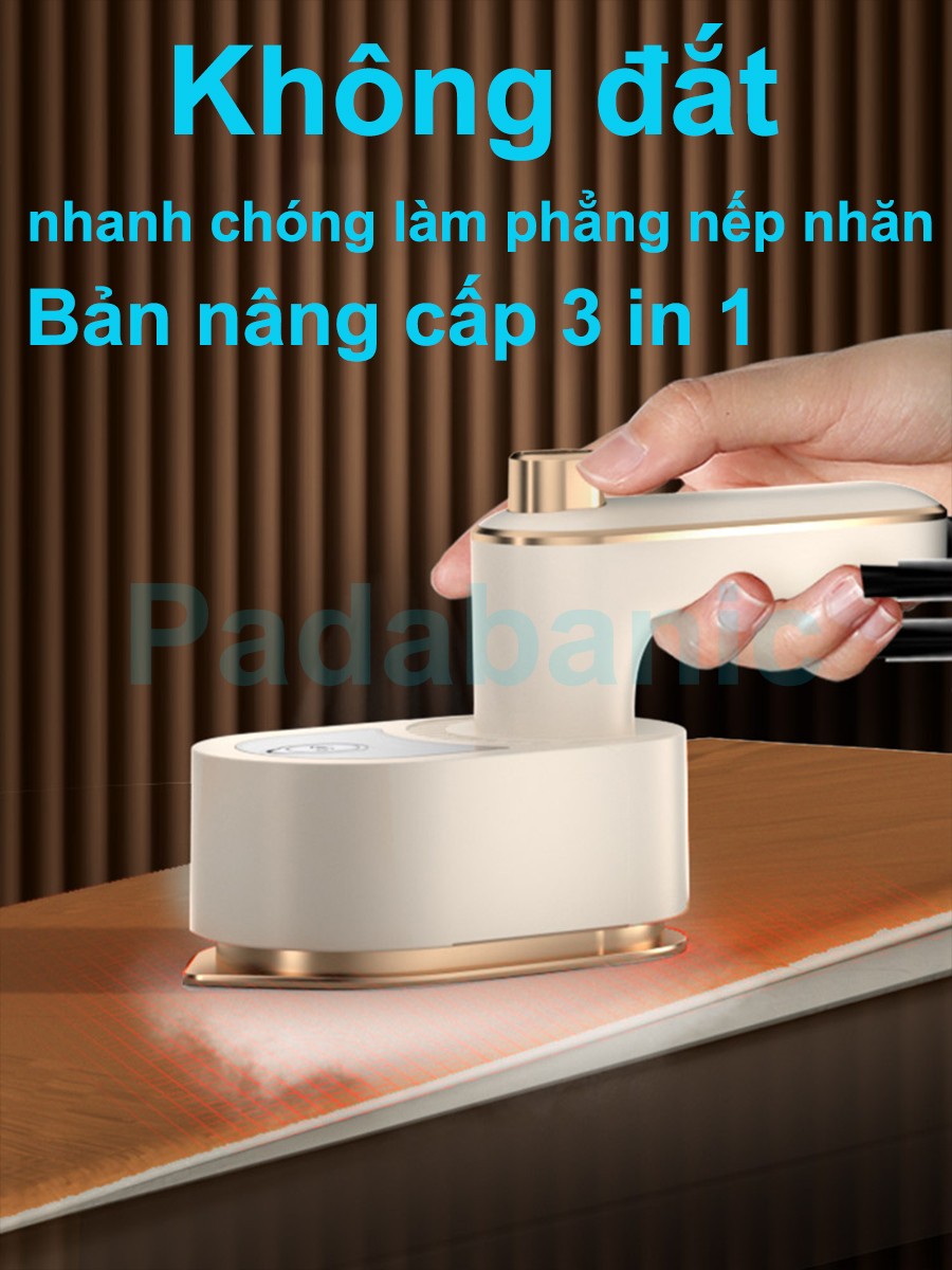 Mô tả Bàn Là Hơi Nước Thông Minh Gấp Gọn Padabanic 6888 Nóng Nhanh Phun Nước Mạnh Nhỏ Gọn Là Thẳng - 5