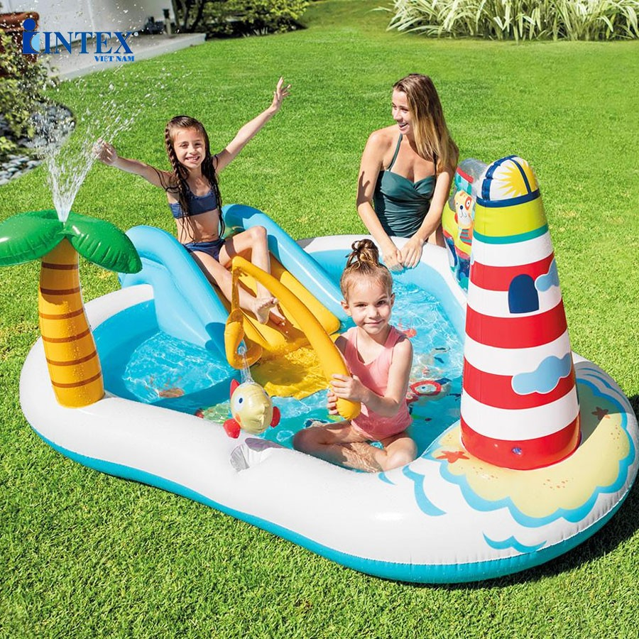 Bể bơi phao có cầu trượt INTEX 57161/57165/57162 Shopee Việt Nam