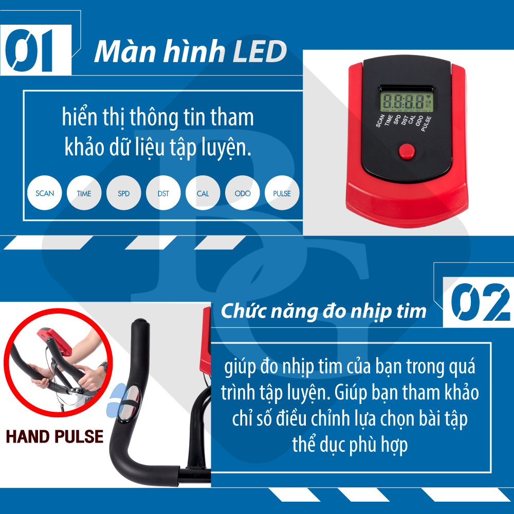 Mô tả BG Xe đạp tập thể dục thể thao 3 MÀU HOT S303 - 1