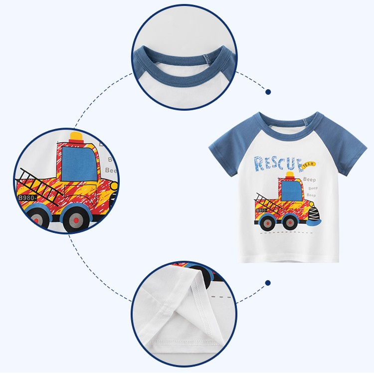 Mô tả Bộ quần áo bé trai cộc tay mùa hè hàn quốc thời trang cho trẻ em 2 đến 8 tuổi SKIDS - 2