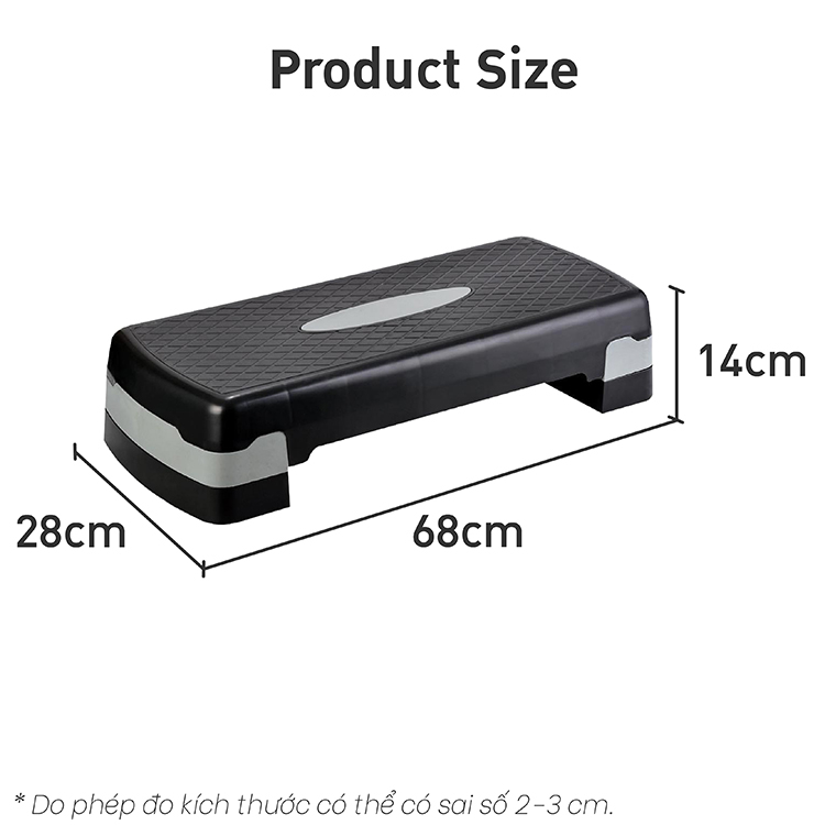 Mô tả Bục tập aerobic dậm nhảy toàn thân Size 68-72-78-110cm thể dục điều chỉnh độ cao - 4