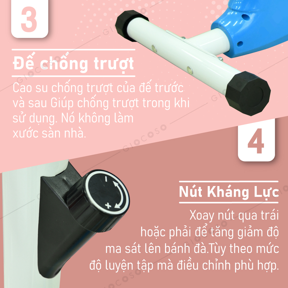 Mô tả BG Xe đạp tập thể dục trong nhà mẫu YS02 BLACK - 4