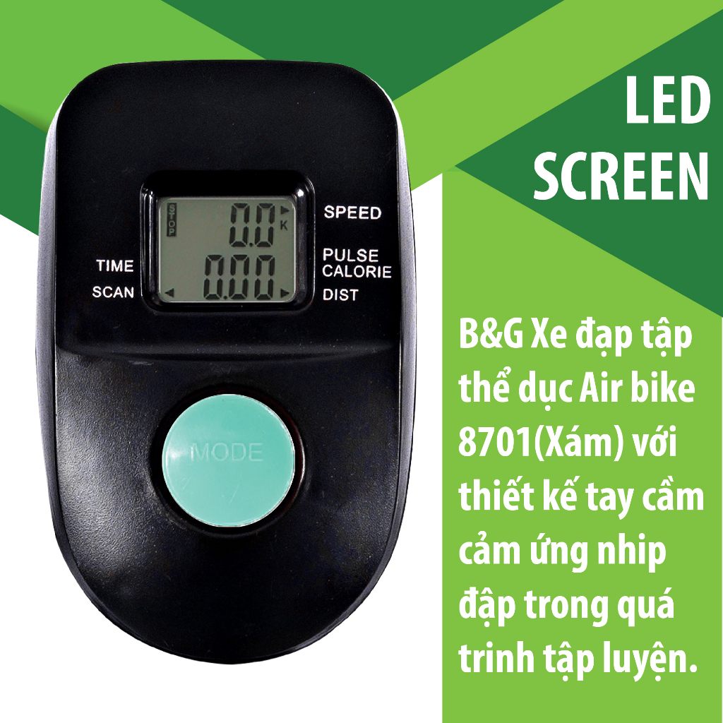 Mô tả BG-Xe đạp tập thể dục kết hợp tay chân tại chỗ, có giá đỡ, bluetooth tiện ích, đa năng - 1