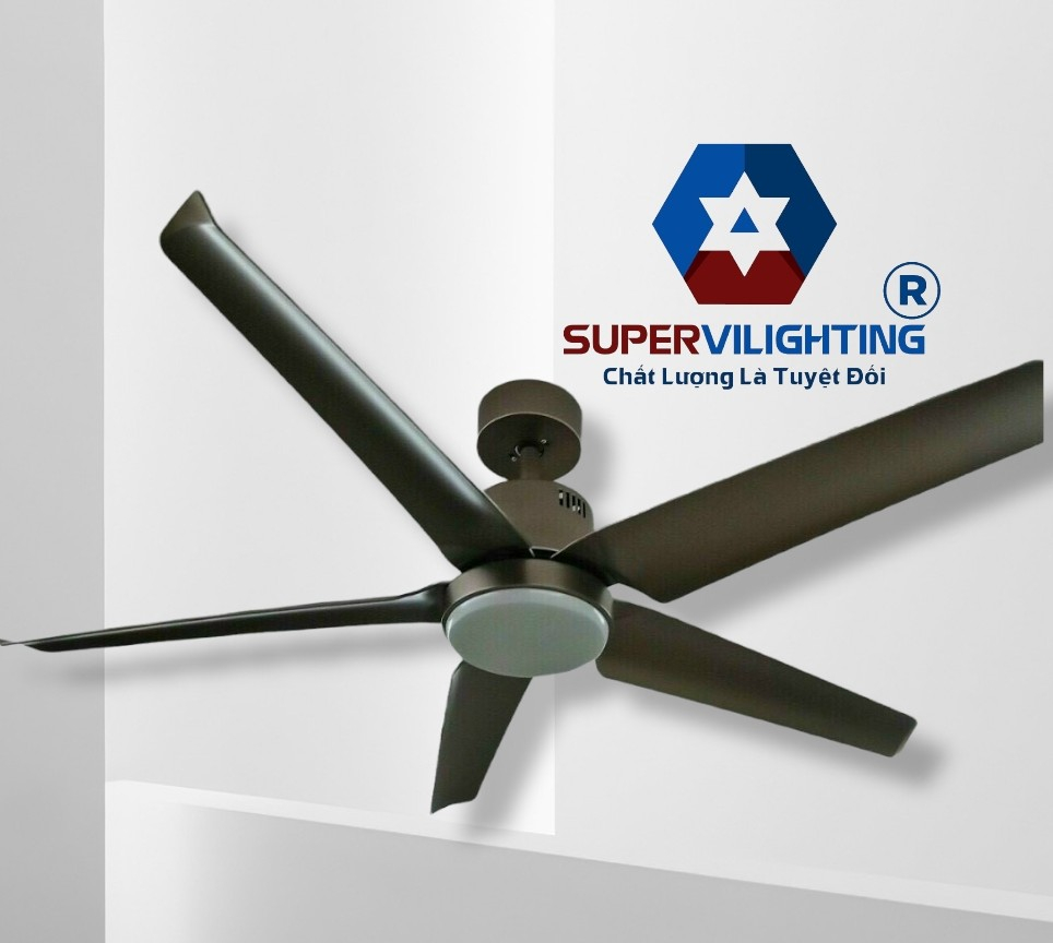 Mô tả Quạt trần đèn led trang trí nhà cửa chung cư có đèn SuperVilighting - 10