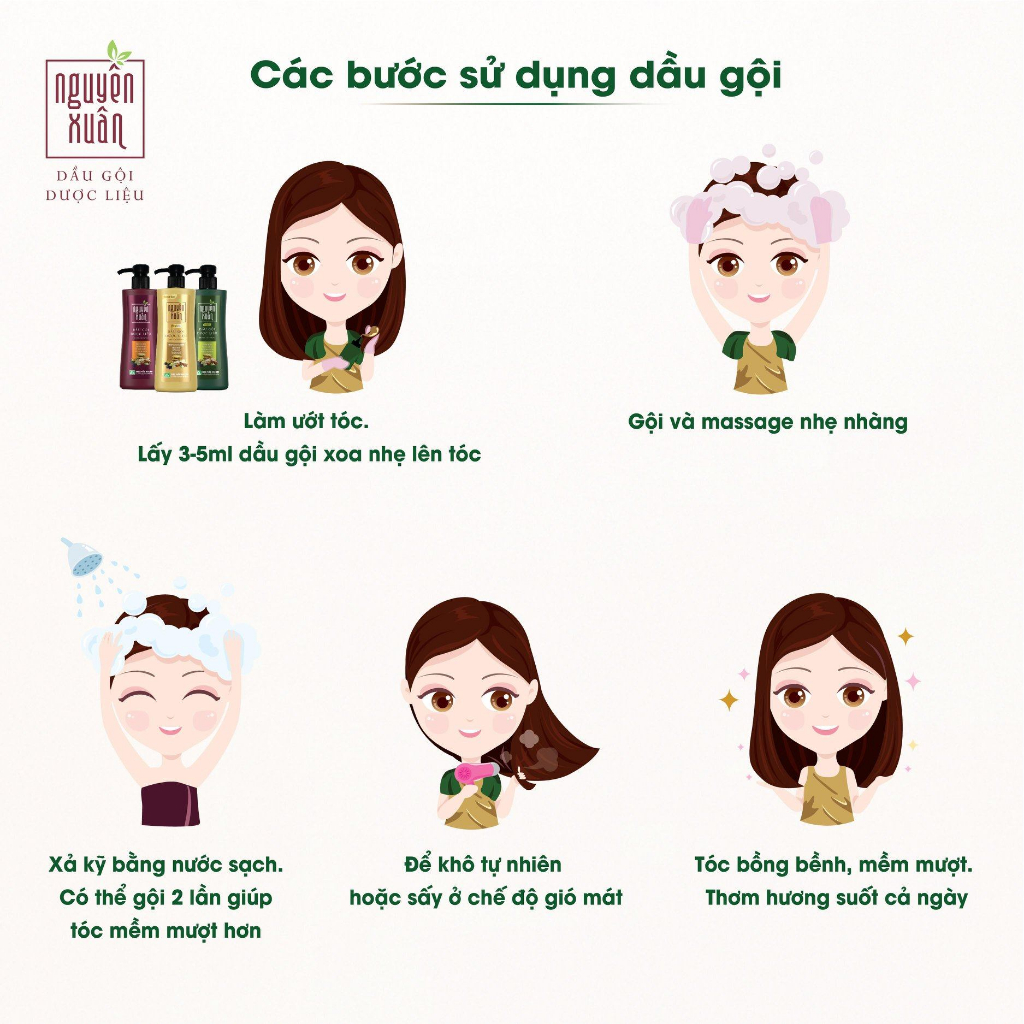 Mô tả Dầu gội Dược liệu Nguyên Xuân Bồng Bềnh 450ml - Tặng 10% thể tích giá không đổi - 2