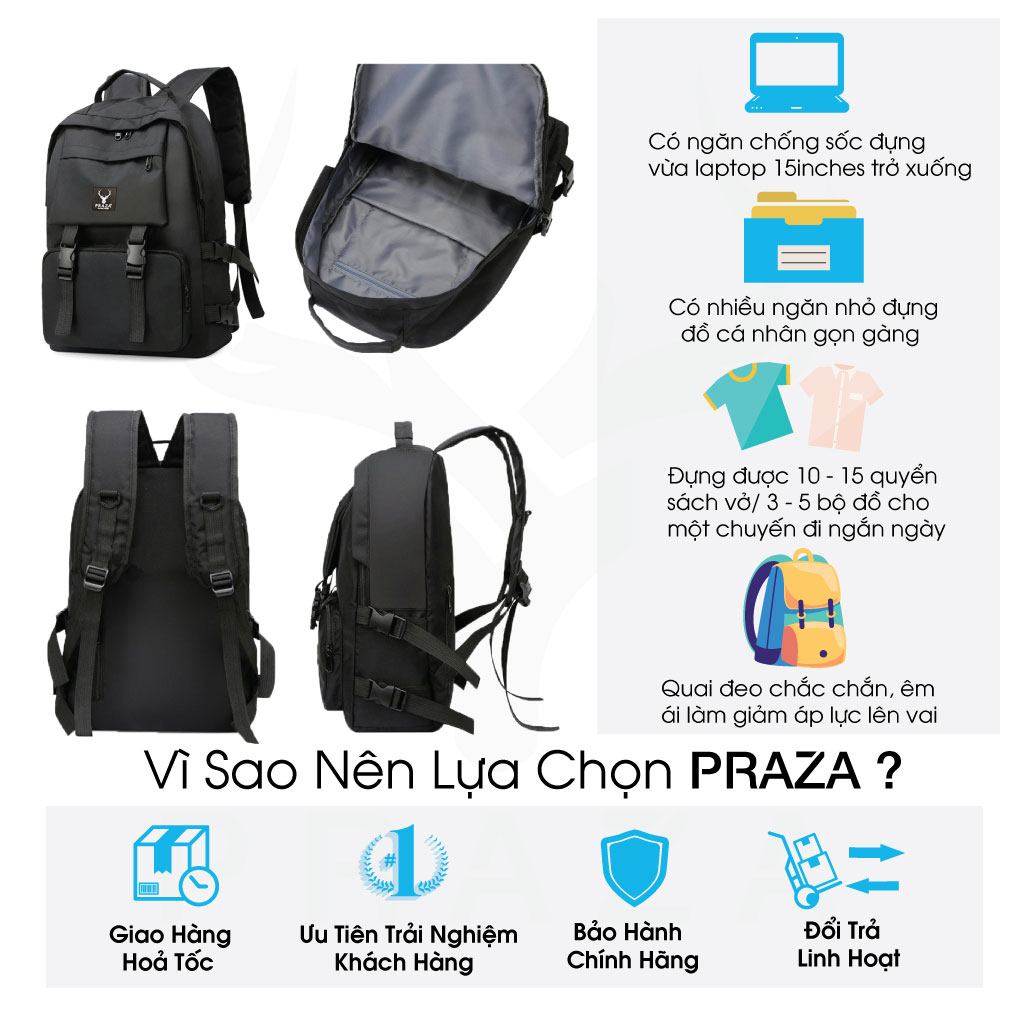 Mô tả Balo Ulzzang Thời Trang Hàn Quốc PRAZA BLS0185 - 2