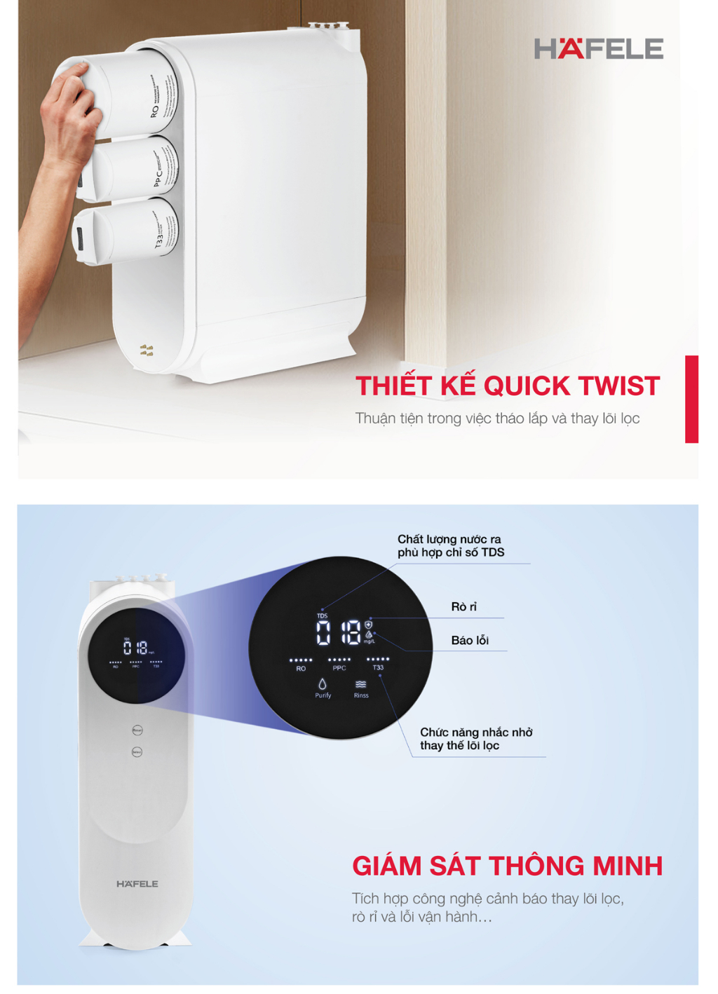 Mô tả Lõi lọc PP+C cho máy lọc nước Hafele HWP-UNT400D - 2