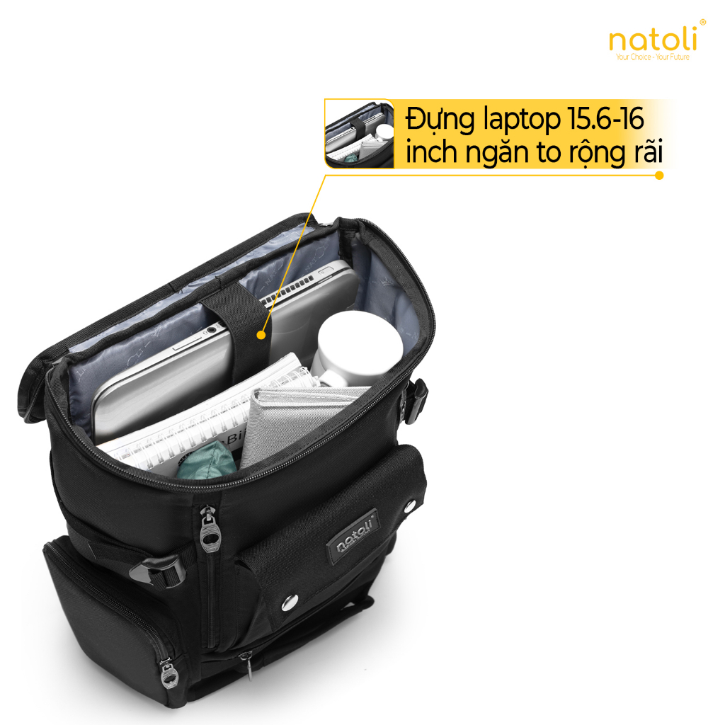 Chi tiết chất liệu vải balo NATOLI B9