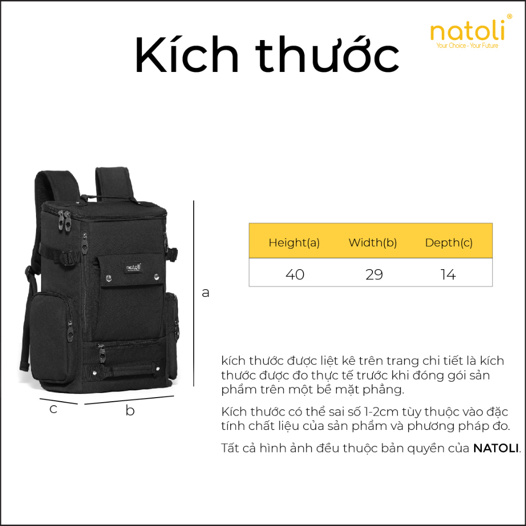 Mô tả Balo nam NATOLI BST CORE BACKPACK B9 - 10