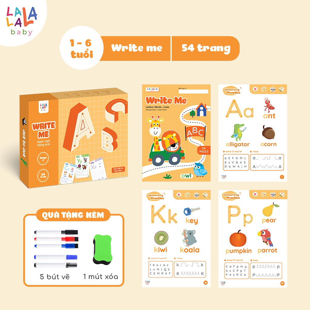 Học Liệu Lalala Baby Stage 2 WRITE ME