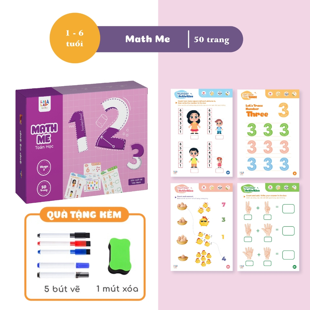 Học Liệu Lalala Baby Stage 3 MATH ME