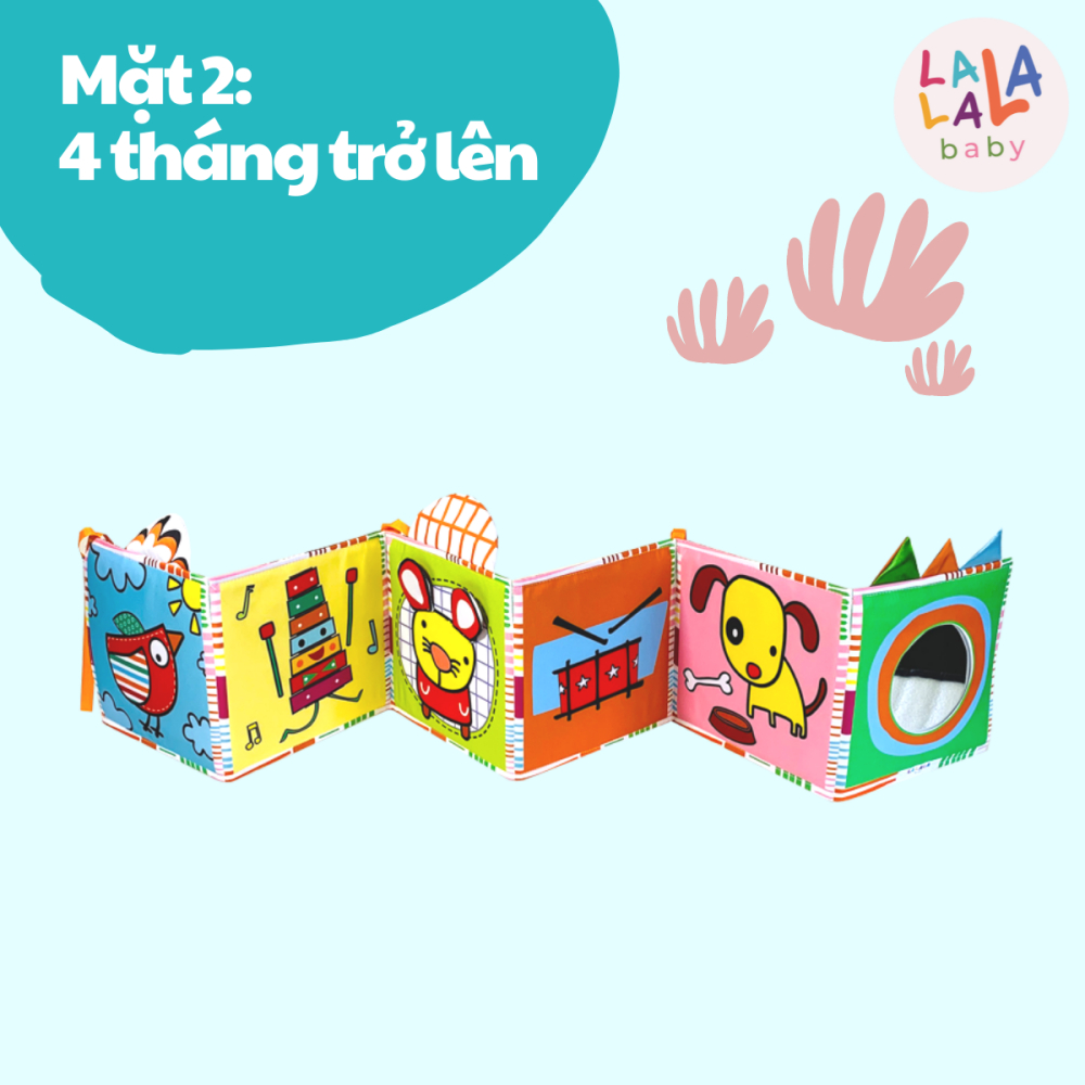 Mô tả Sách Vải ZicZac Đa Tương Tác Kiêm Đồ Chơi Quây Cũi Kích Thích Thị Giác Cho Trẻ Sơ Sinh - Lalala Baby - 8