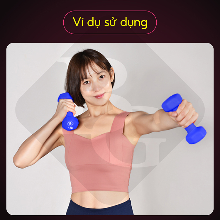 Mô tả BG Cặp tạ tay (2 cái)1KG RED cao cấp lõi thép đặc, bọc cao su nhám Thái Lan - 8