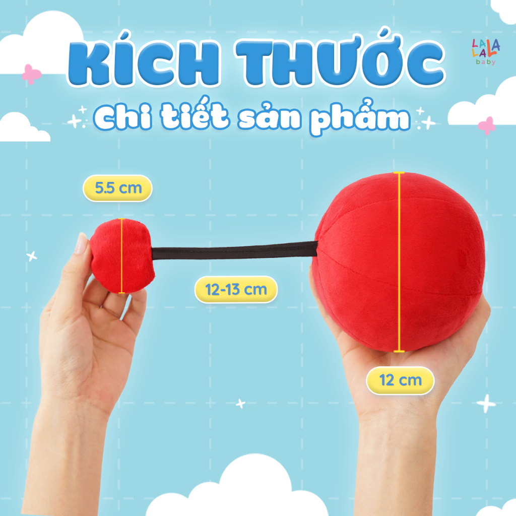 Mô tả Đồ Chơi Bóng Vải Xúc Xắc Vui Nhộn Kích Thích Thị Giác Cho Trẻ Sơ Sinh Look, Look! Ball - Lalala Baby - 4