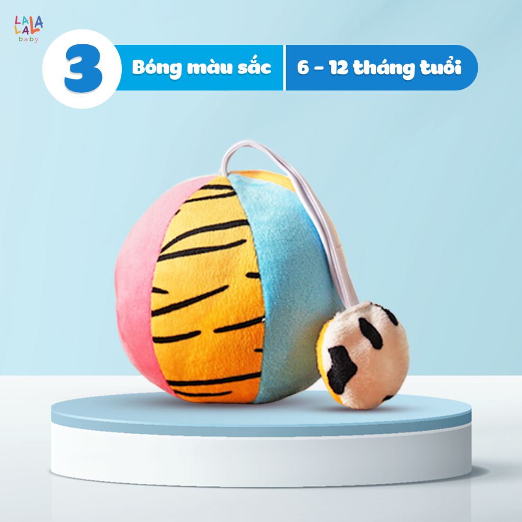 Mô tả Đồ Chơi Bóng Vải Xúc Xắc Vui Nhộn Kích Thích Thị Giác Cho Trẻ Sơ Sinh Look, Look! Ball - Lalala Baby - 8