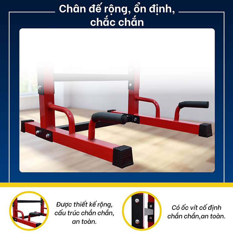 Mô tả BG Bộ xà đơn xà kép cao cấp đa năng CHINNING DIPPING YELLOW - 2