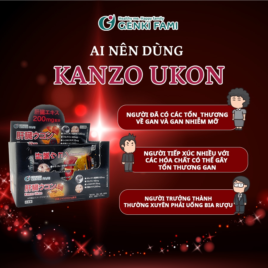 Mô tả Viên Uống Bổ Gan Kanzo Ukon Genki Fami Nhật Bản Hộp 30 Viên - 2