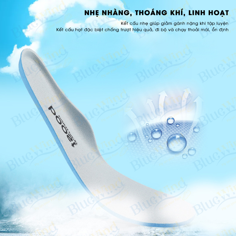 Mô tả Lót Giày Khử Mùi BLUEWIND Êm Chân Thoáng Khí Đàn Hồi Phù Hợp Các Loại Giày 9308 - 1