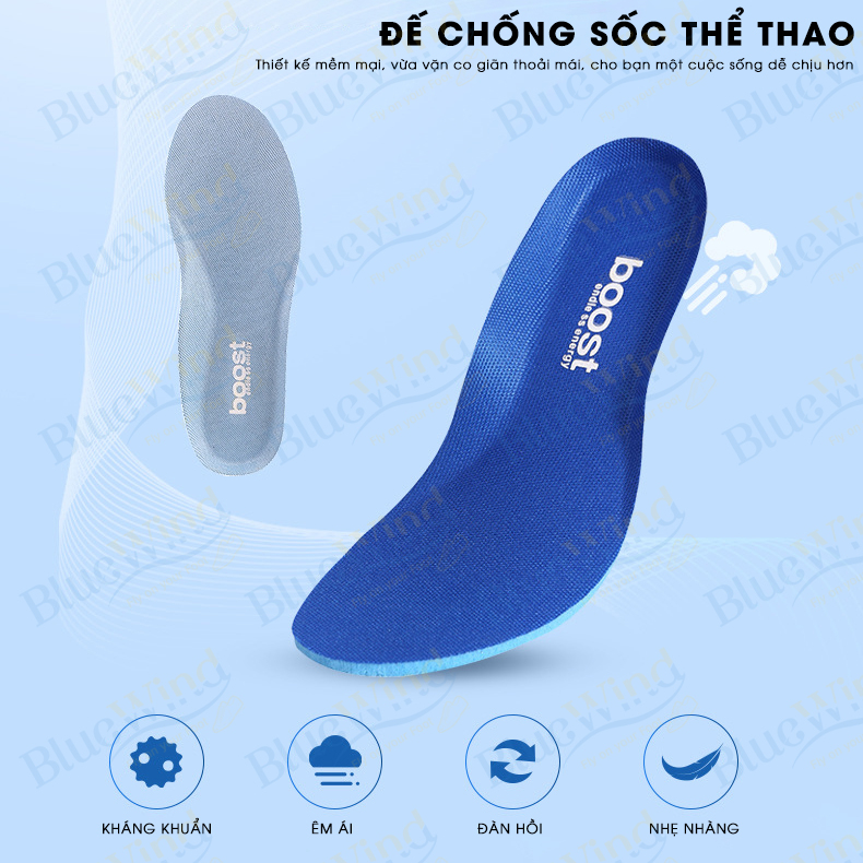 Mô tả Lót Giày Khử Mùi BLUEWIND Êm Chân Thoáng Khí Đàn Hồi Phù Hợp Các Loại Giày 9308 - 4