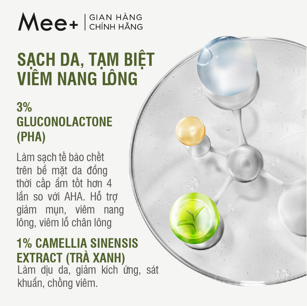 Mô tả Xịt viêm nang lông HERFOCUS 100ml + Sữa tắm viêm nang lông HERFOCUS 500ml - Bộ liệu trình viêm nang lông Mee Natural - 3