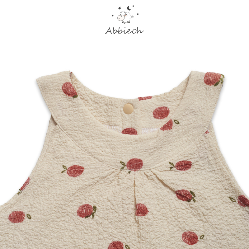 Mô tả Bộ cộc tay cotton sát nách ABBIEOH cách điệu thoáng mái cho bé gái 6-24M BO501 BO523 BO765 - 3