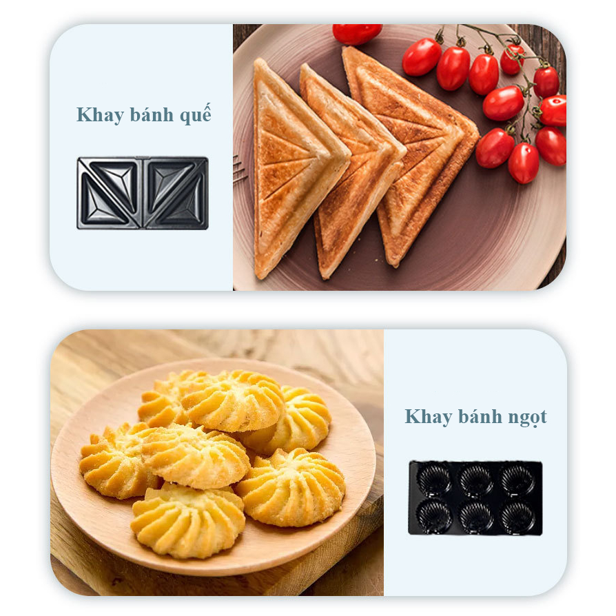 Mô tả Máy kẹp, nướng, làm bánh mì, bánh ngọt 8 khay đa năng 800W SOKANY SK-BBQ-140 hàng cao cấp [BẢO HÀNH 12 THÁNG] - 5