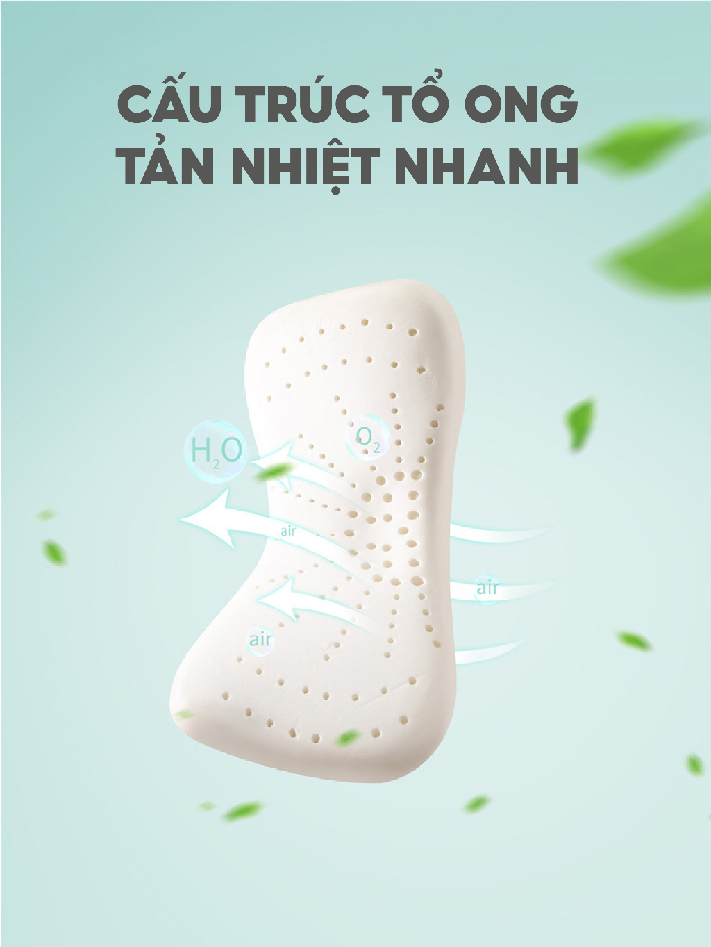 Mô tả Gối cao su non 1989KIDS SHOP cho bé từ 1 đến 12 tuổi 2 lõi tùy chỉnh độ cao mềm mại chống lệch xương cổ, mỏi vai gáy - 3