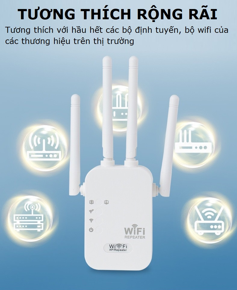 Mô tả Bộ kích sóng wifi 4 râu Gutek KS2 tốc độ 300mbps 1200mbps 2 cổng RJ45 cắm trực tiếp - 2