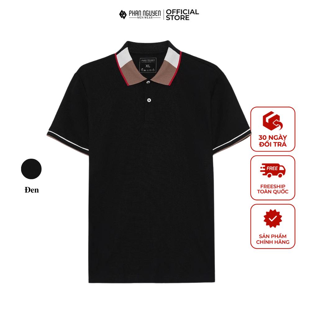 Mô tả Áo polo nam cộc tay Phan Nguyễn, chất liệu cao cấp thoáng mát, ngăn mùi, thiêt kế form xuông thoải mái, hiện đại APC.208 - 2