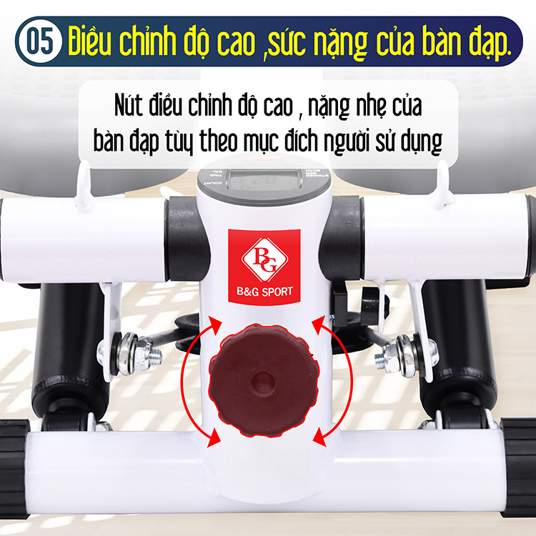 Mô tả BG Máy chạy bộ thể dục tại nhà STEPPER - TẶNG KÈM DÂY KÉO - Nâng cao sức khỏe - Yellow - 9
