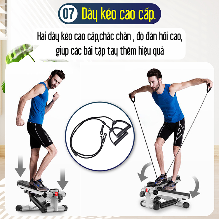 Mô tả BG Máy chạy bộ thể dục tại nhà STEPPER - TẶNG KÈM DÂY KÉO - Nâng cao sức khỏe - Yellow - 11