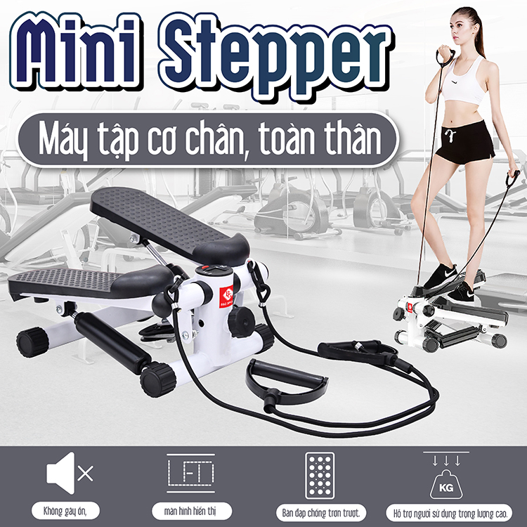 Mô tả BG Máy chạy bộ thể dục tại nhà STEPPER - TẶNG KÈM DÂY KÉO - Nâng cao sức khỏe - Yellow - 12