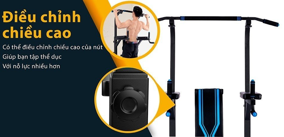 Mô tả BG Xà đơn-xà kép đa năng thiết bị tập tổng hợp tay vai bụng chinnup fitness ĐẶC BIỆT có ghế tập bụng - 3