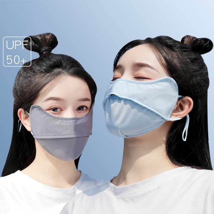 Mô tả Khẩu trang chống nắng chống tia UV chất lụa băng mềm mịn mát thông thoáng GEPO - 7