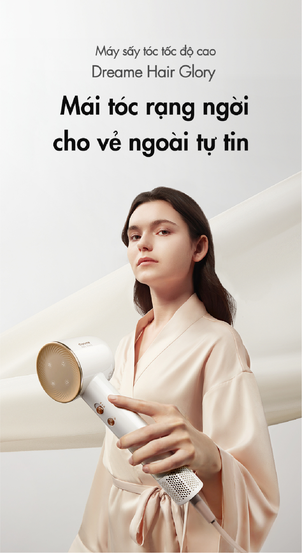 Mô tả Máy sấy tóc Dreame Hair Glory Standard AHD6A/ Glory Pro  - Bản quốc tế - BH 24 tháng - 2