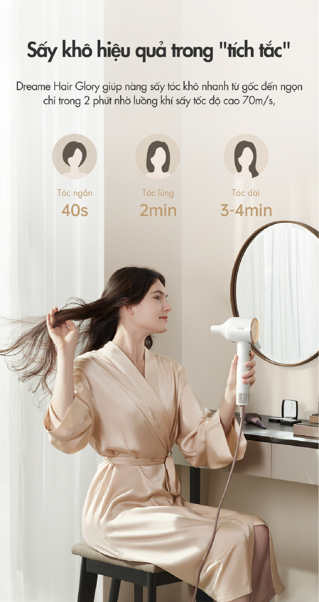 Mô tả Máy sấy tóc Dreame Hair Glory Standard AHD6A/ Glory Pro  - Bản quốc tế - BH 24 tháng - 4